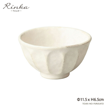 リンカ 茶碗 白練 直径11.5cm