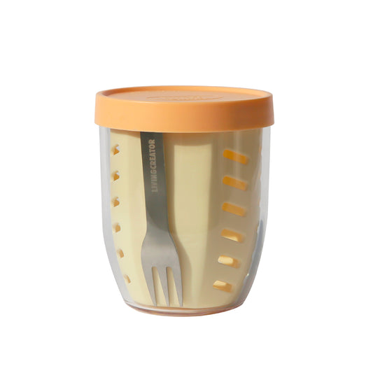 【サラダ/フルーツポット】KEEPERPOT 600ML APRICOT / IVORY【結婚式　ギフト　内祝い　生活雑貨　ランチボックス】