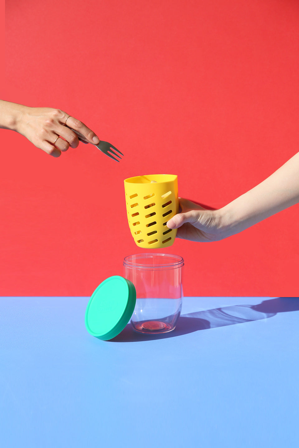 【サラダ/フルーツポット】KEEPERPOT 600ML PASTEL BLUE / LEMON【結婚式　ギフト　内祝い　生活雑貨　ランチボックス】