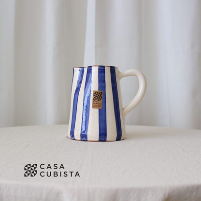 【花瓶・水差し】Casa Cubista ポルトガル直輸入 陶器ジャグ ブルー【結婚式 ギフト 雑貨】