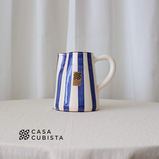 【花瓶・水差し】Casa Cubista ポルトガル直輸入 陶器ジャグ ブルー【結婚式 ギフト 雑貨】
