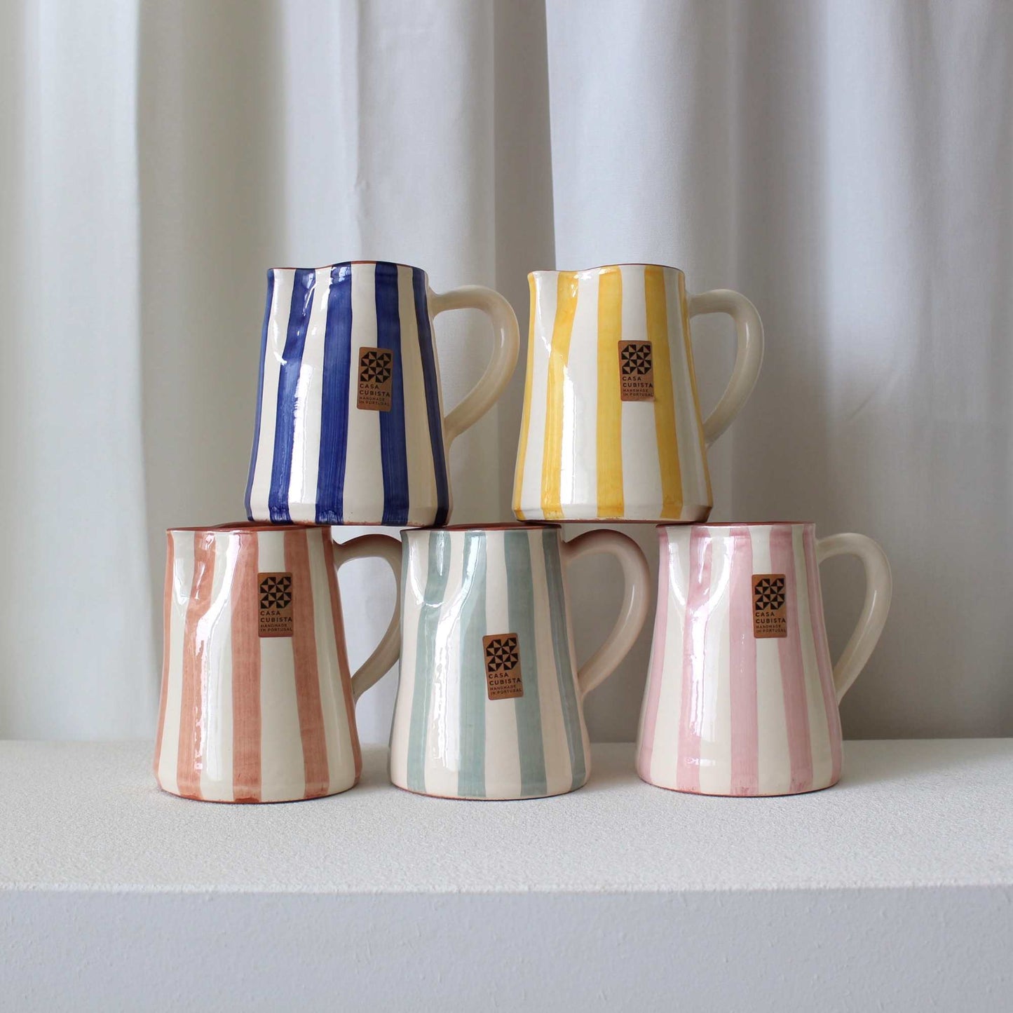 【花瓶・水差し】Casa Cubista ポルトガル直輸入 陶器ジャグ タンジェリン【結婚式 ギフト 雑貨】