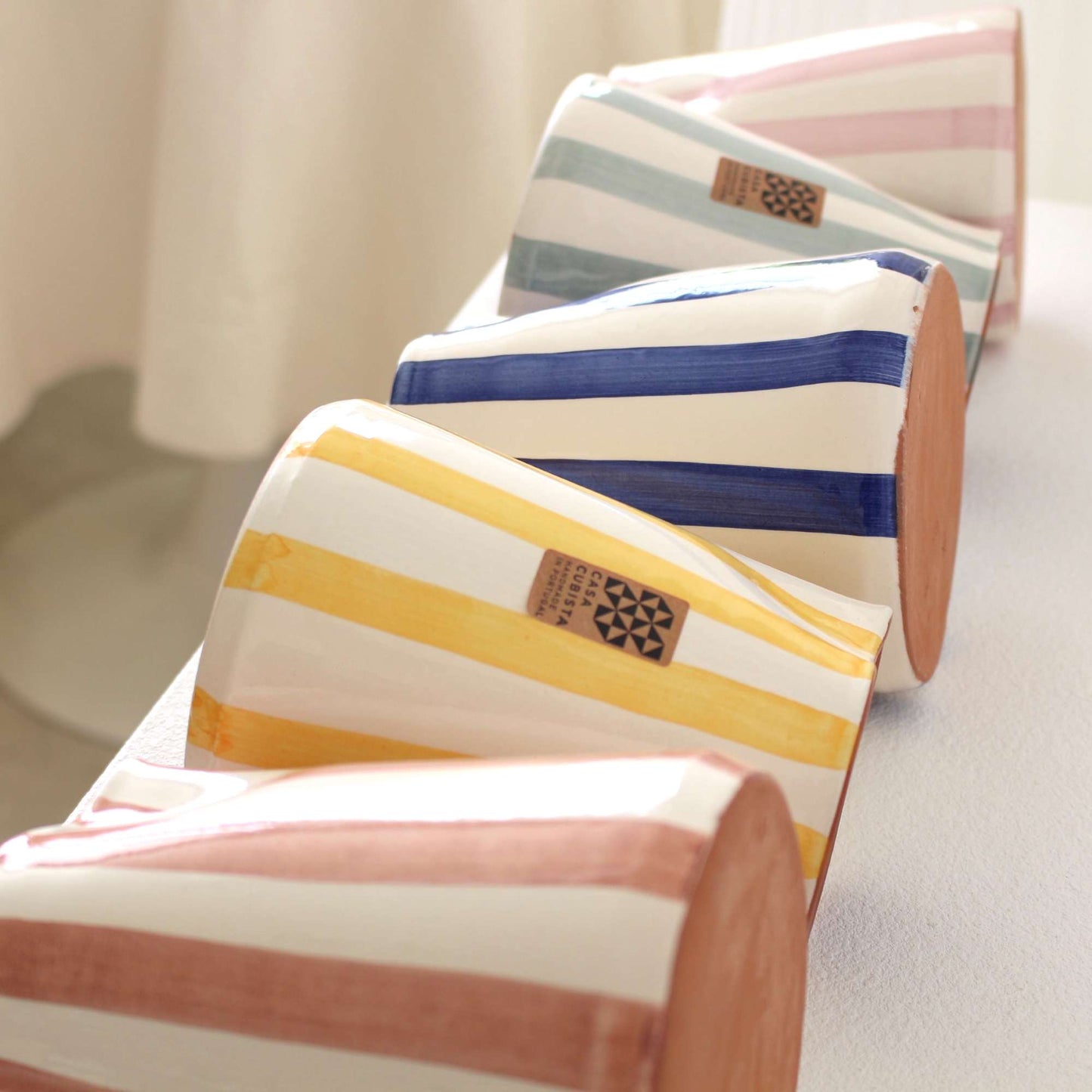 【花瓶・水差し】Casa Cubista ポルトガル直輸入 陶器ジャグ セージ【結婚式 ギフト 雑貨】