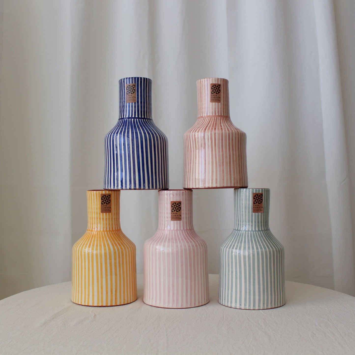 【花瓶・花器・オブジェ】Casa Cubista ポルトガル直輸入 陶器フラワーベース モーブ【結婚式　ギフト　インテリア雑貨】
