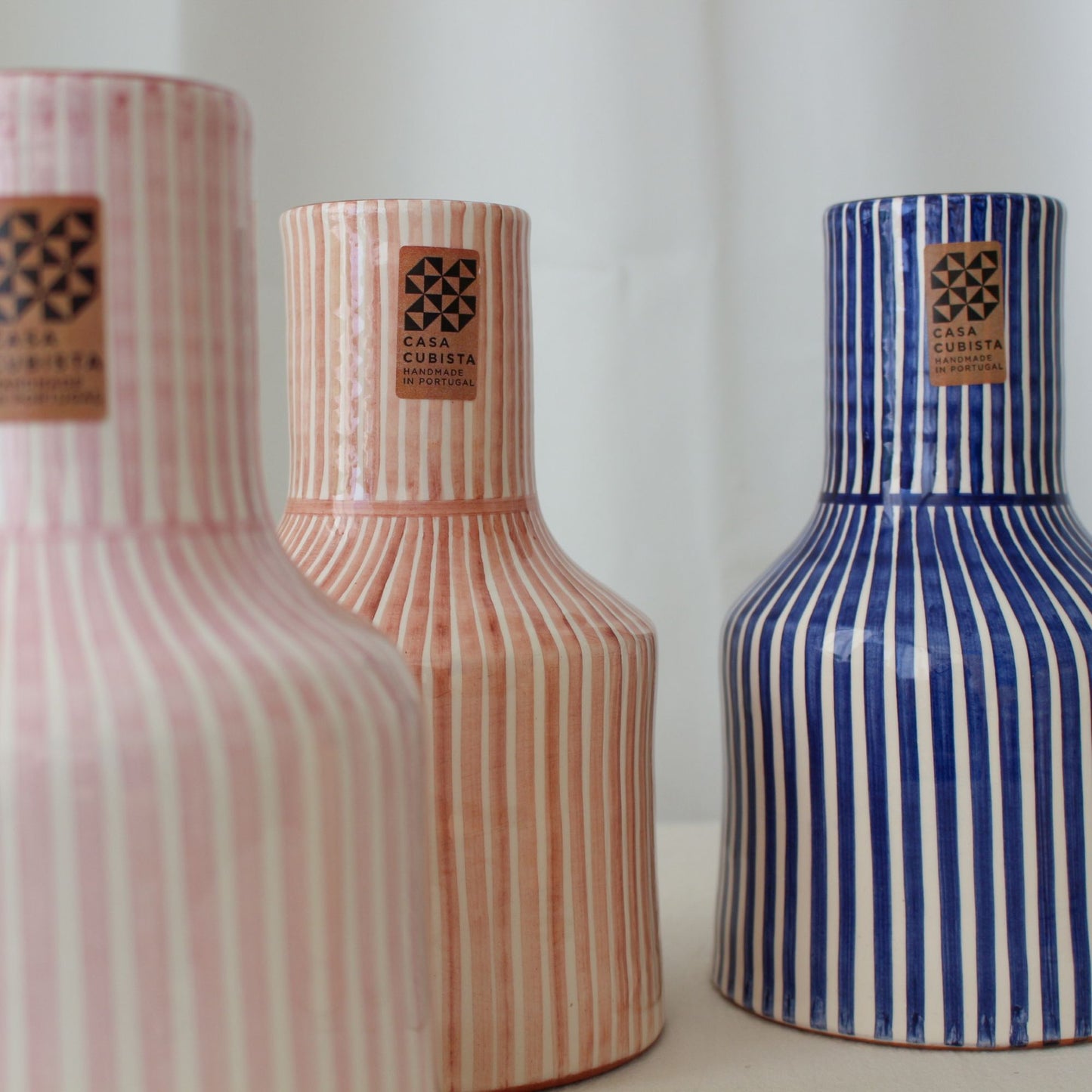 【花瓶・花器・オブジェ】Casa Cubista ポルトガル直輸入 陶器フラワーベース モーブ【結婚式　ギフト　インテリア雑貨】