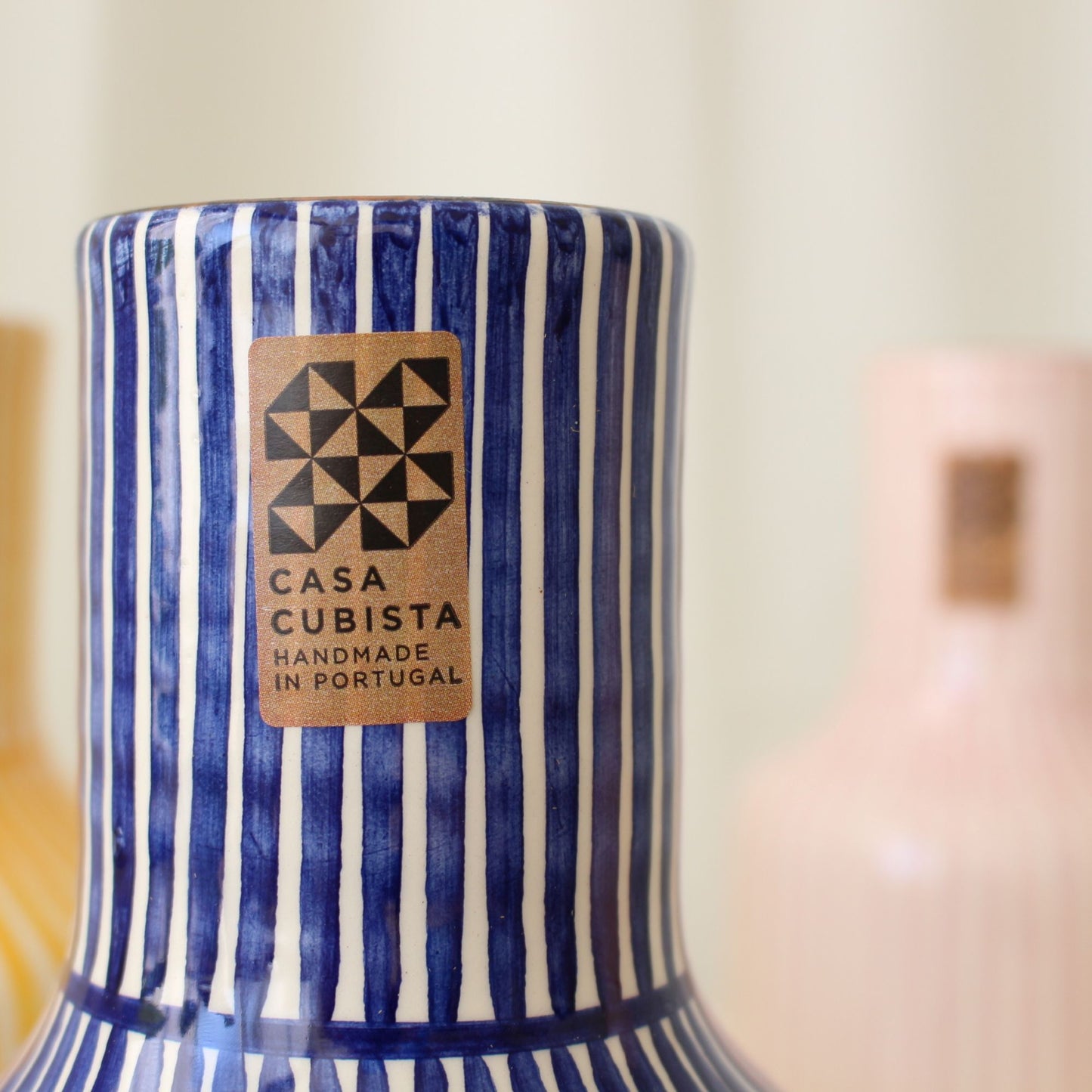 【花瓶・花器・オブジェ】Casa Cubista ポルトガル直輸入 陶器フラワーベース タンジェリン【結婚式　ギフト　インテリア雑貨】