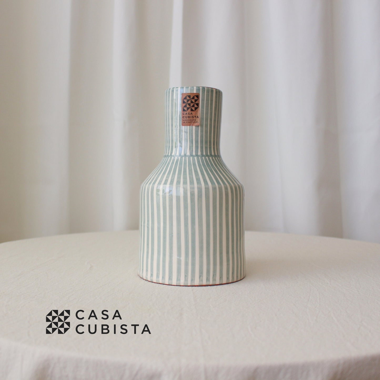 【花瓶・花器・オブジェ】Casa Cubista ポルトガル直輸入 陶器フラワーベース セージ【結婚式　ギフト　インテリア雑貨】