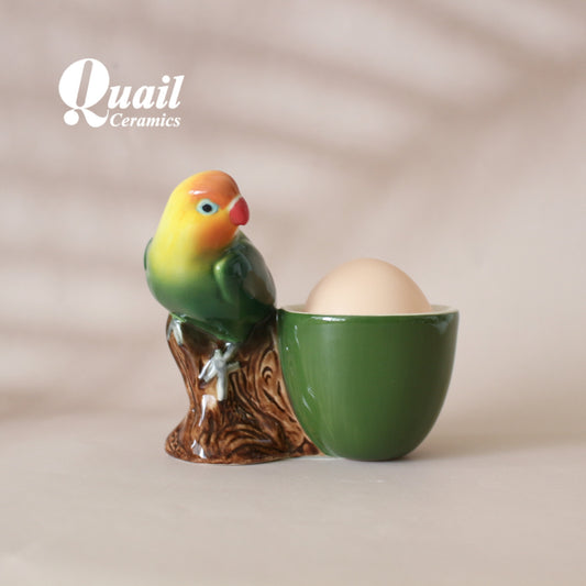 【エッグカップ】Quail Ceramics クエールセラミックス イギリス製 ボタンインコ エッグスタンド エッグポット【結婚式　鳥 ギフト 雑貨】
