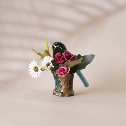 【花瓶・一輪挿し】Quail Ceramics クエールセラミックス イギリス製 シジュウカラ 小花入れ Bud Vase【結婚式　鳥 ギフト 雑貨】