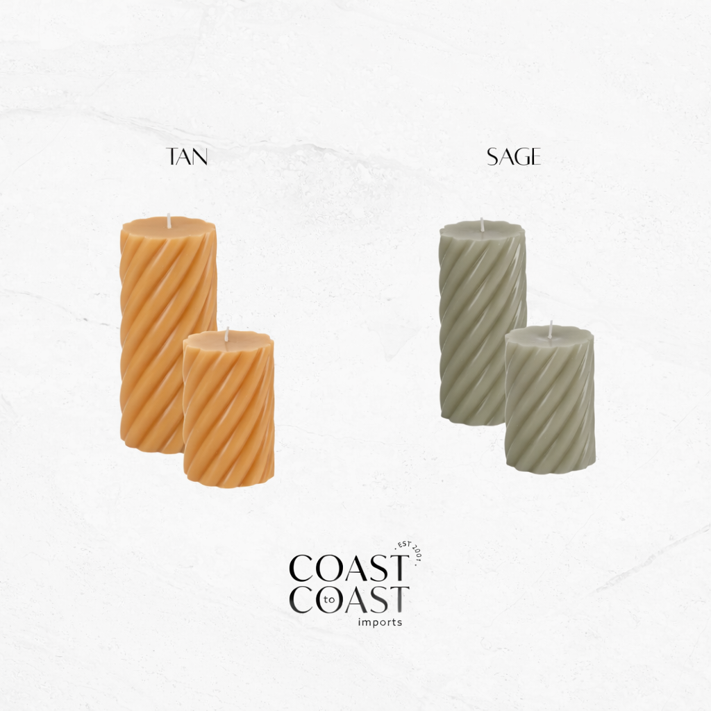 【キャンドル】Coast to Coast ツイスト ピラーキャンドル Tall / 2026 SS【結婚式 ウェルカムグッズ キャンドル】