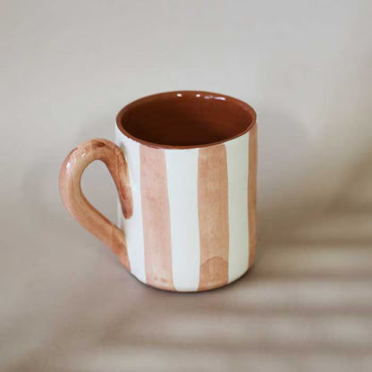 【マグ】Casa Cubista ストライプ マグカップ テラコッタ (450ml)【結婚式 ギフト 雑貨】