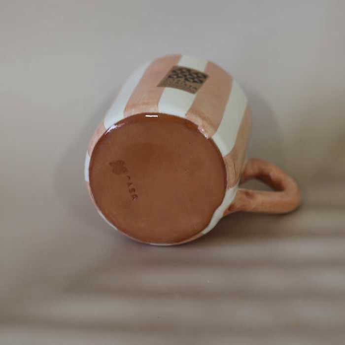 【マグ】Casa Cubista ストライプ マグカップ テラコッタ (450ml)【結婚式 ギフト 雑貨】