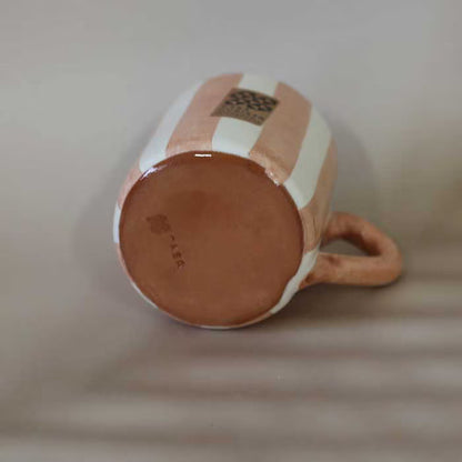 【マグ】Casa Cubista ストライプ マグカップ テラコッタ (450ml)【結婚式 ギフト 雑貨】