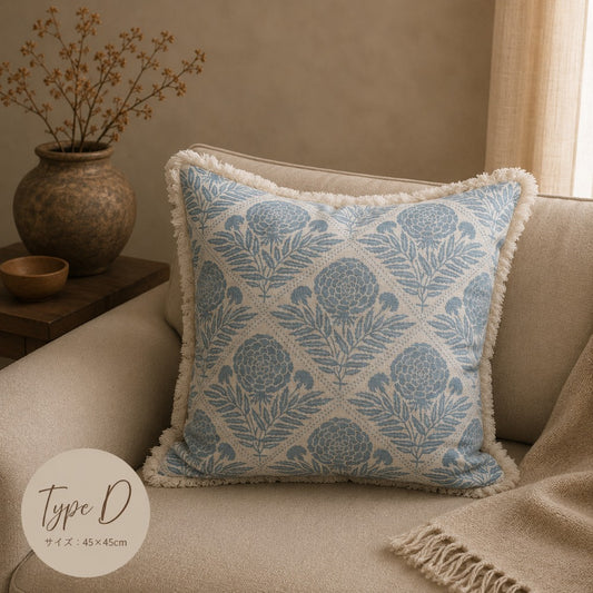 【クッションカバー】Casa de ivy オリジナル クッションカバー フローラル(D) 45×45【結婚式 ギフト インテリア雑貨】