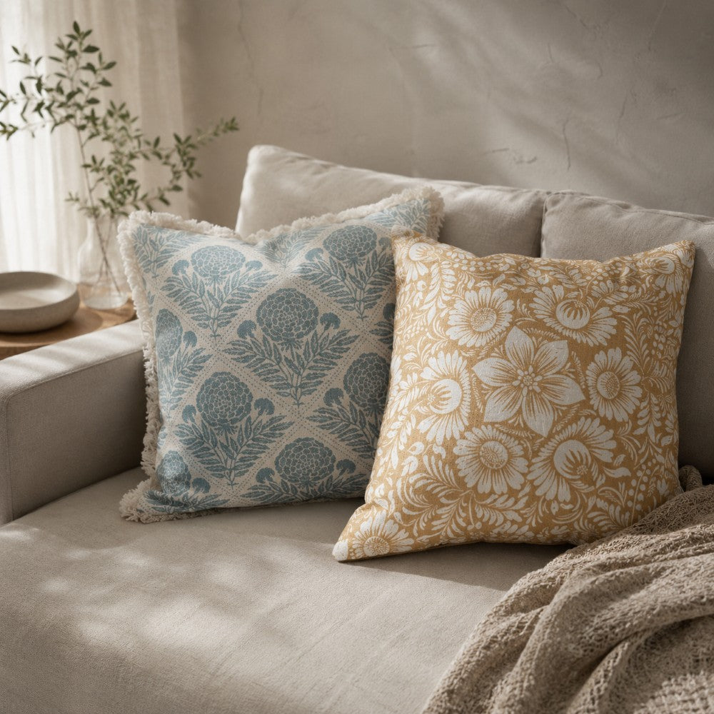 【クッションカバー】Casa de ivy オリジナル クッションカバー フローラル(D) 45×45【結婚式 ギフト インテリア雑貨】