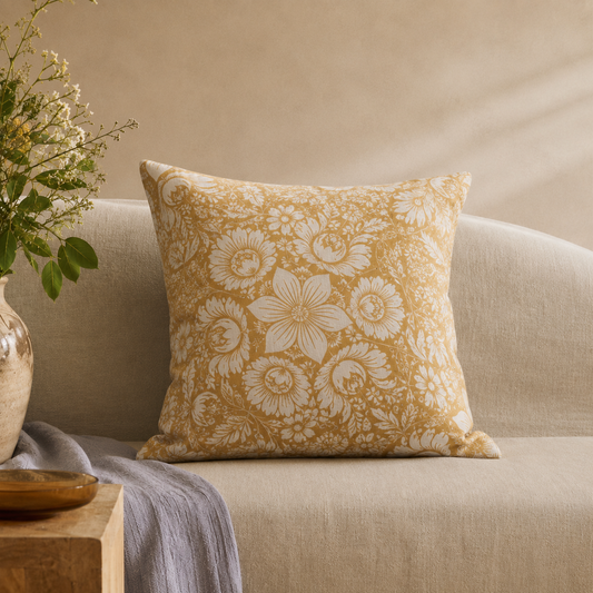 【クッションカバー】Casa de ivy オリジナル クッションカバー フローラル(B) 45×45【結婚式 ギフト インテリア雑貨】