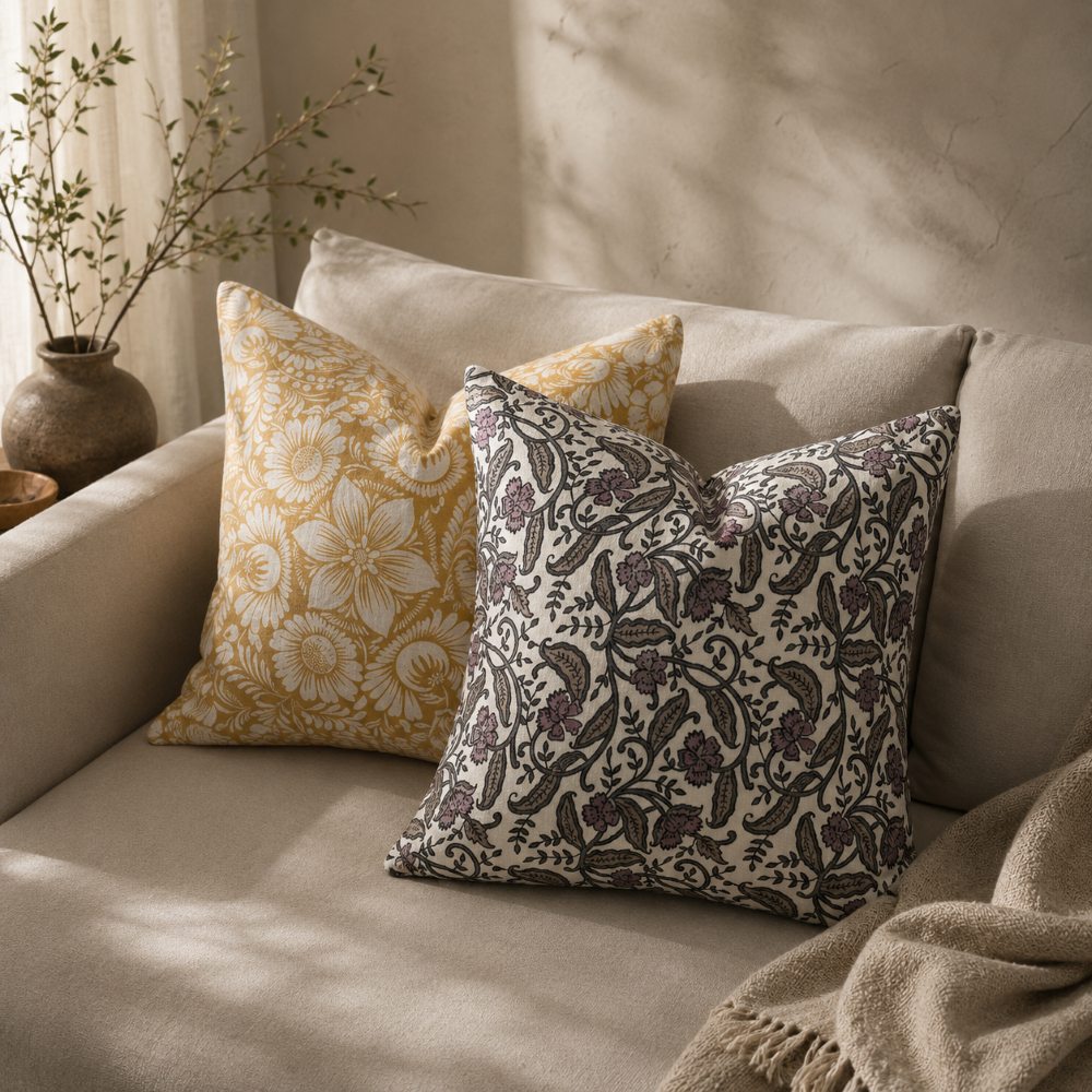 【クッションカバー】Casa de ivy オリジナル クッションカバー フローラル(A) 45×45【結婚式 ギフト インテリア雑貨】