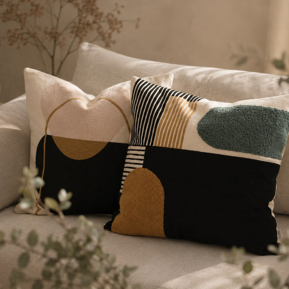 【クッションカバー】Casa de ivy オリジナル クッションカバー ジオメトリー(A) 45×45【結婚式 ギフト インテリア雑貨】