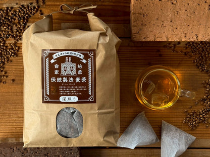 【深煎り 丸粒麦茶 三角TB 大 15g×60袋】自家焙煎麦茶〔麦茶 お茶 無添加 ギフト 贈答 大容量 人気商品〕