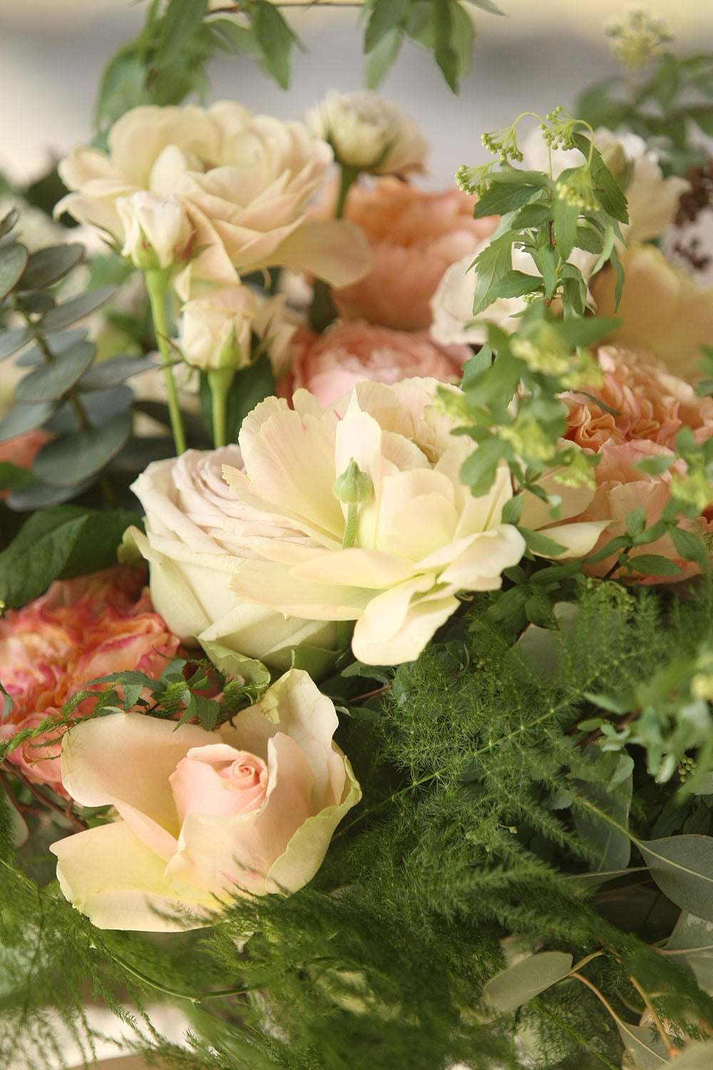 《生花》バラ・コデマリ・ユーカリのブーケ《結婚式 生花 フラワー ブライダル》