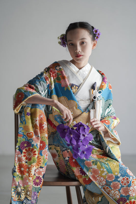 青雅彩花織【結婚式 和装 色打掛 レンタル】