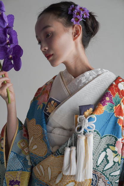 青雅彩花織【結婚式 和装 色打掛 レンタル】