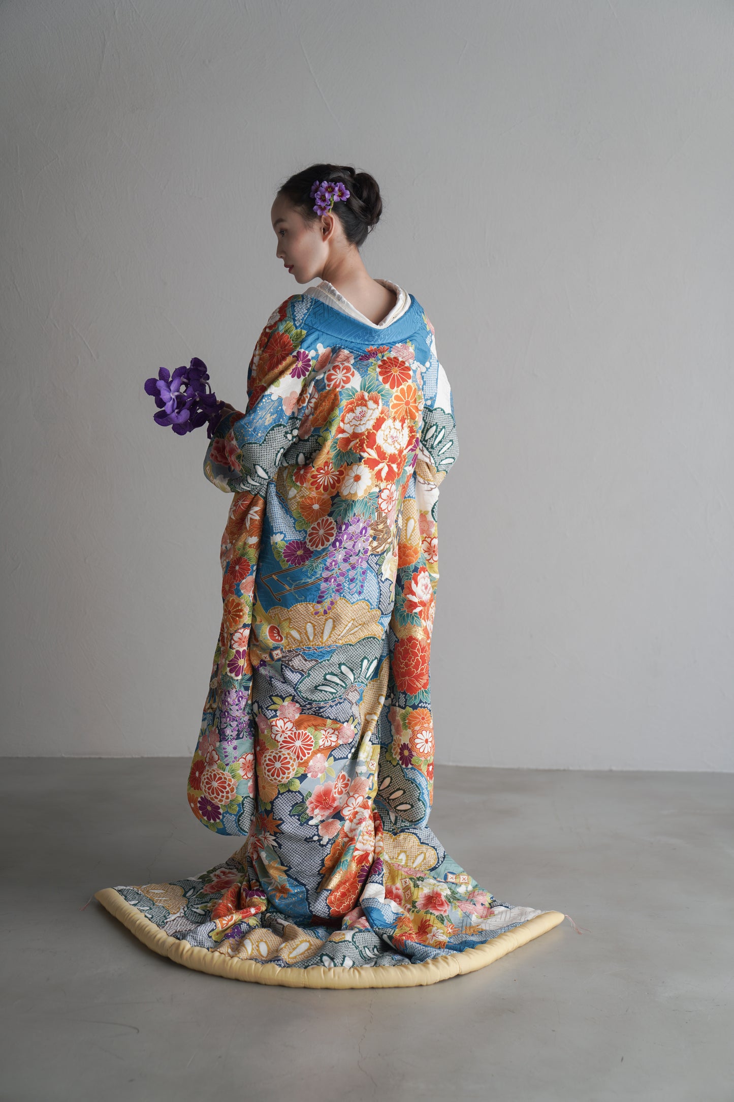 青雅彩花織【結婚式 和装 色打掛 レンタル】