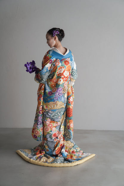 青雅彩花織【結婚式 和装 色打掛 レンタル】