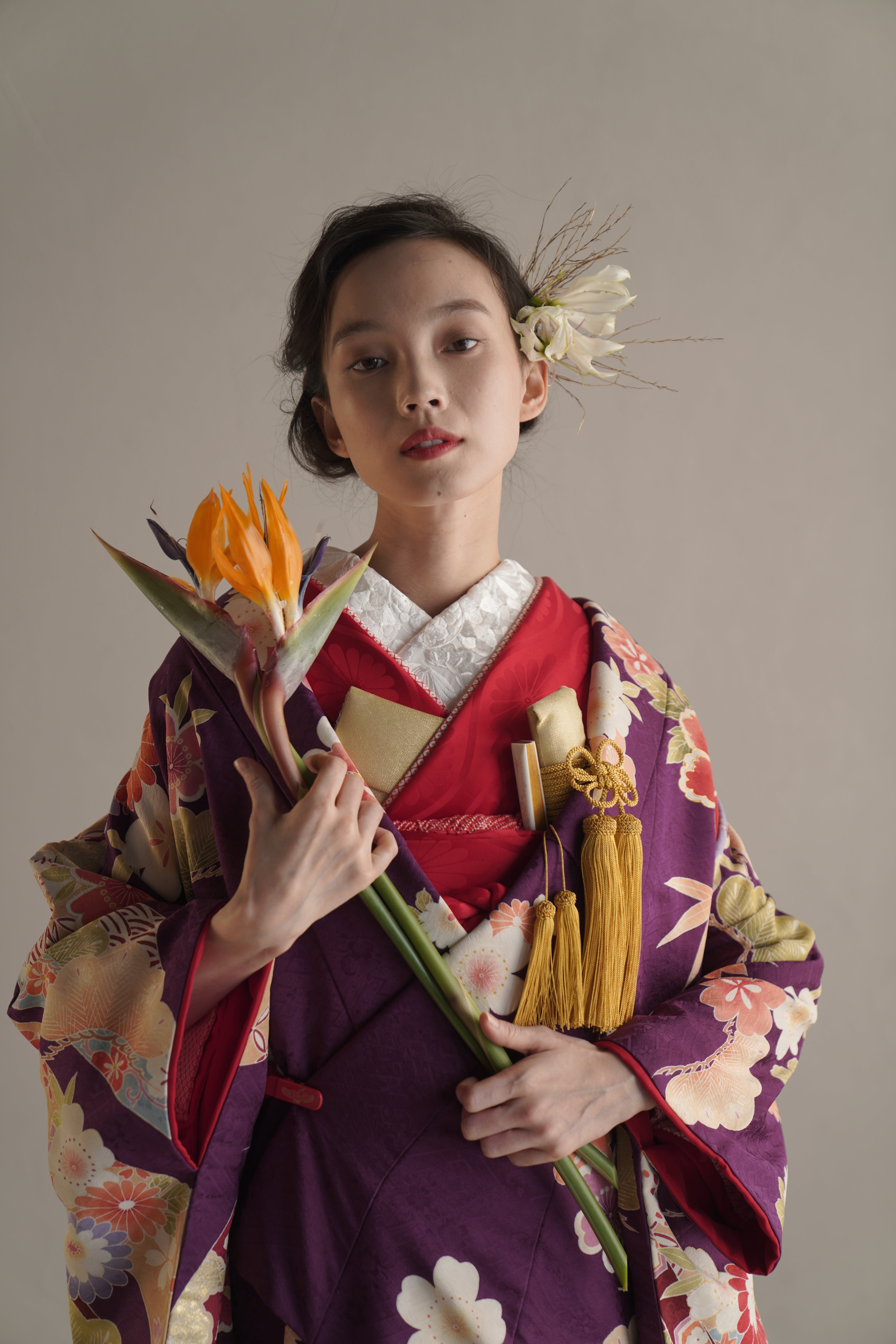 早い者勝ち☆ 付下げ 正絹 刺繍 高級 桜 梅 牡丹 橘 紫雅の梅牡丹【結婚式 和装 色打掛 レンタル】 – 結婚式準備サイトCORDY