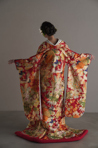 朱金瑞花【結婚式 和装 色打掛 レンタル】