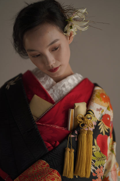 朱黒雲取り錦華【結婚式 和装 色打掛 レンタル】