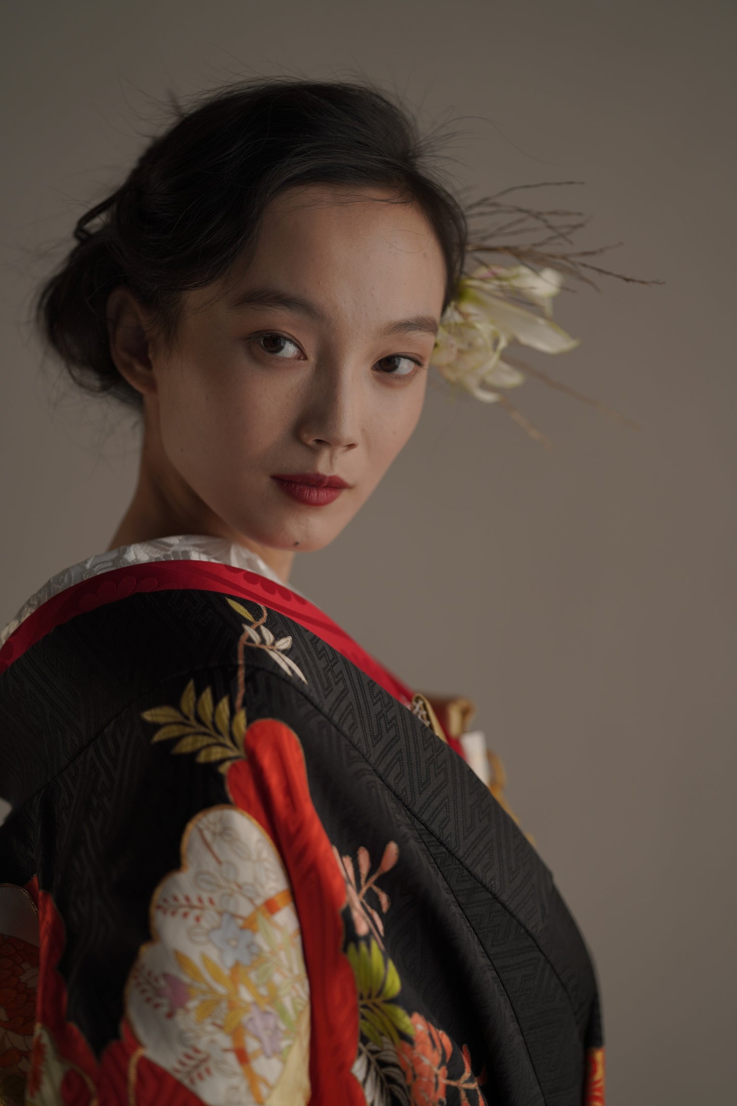 朱黒雲取り錦華【結婚式 和装 色打掛 レンタル】