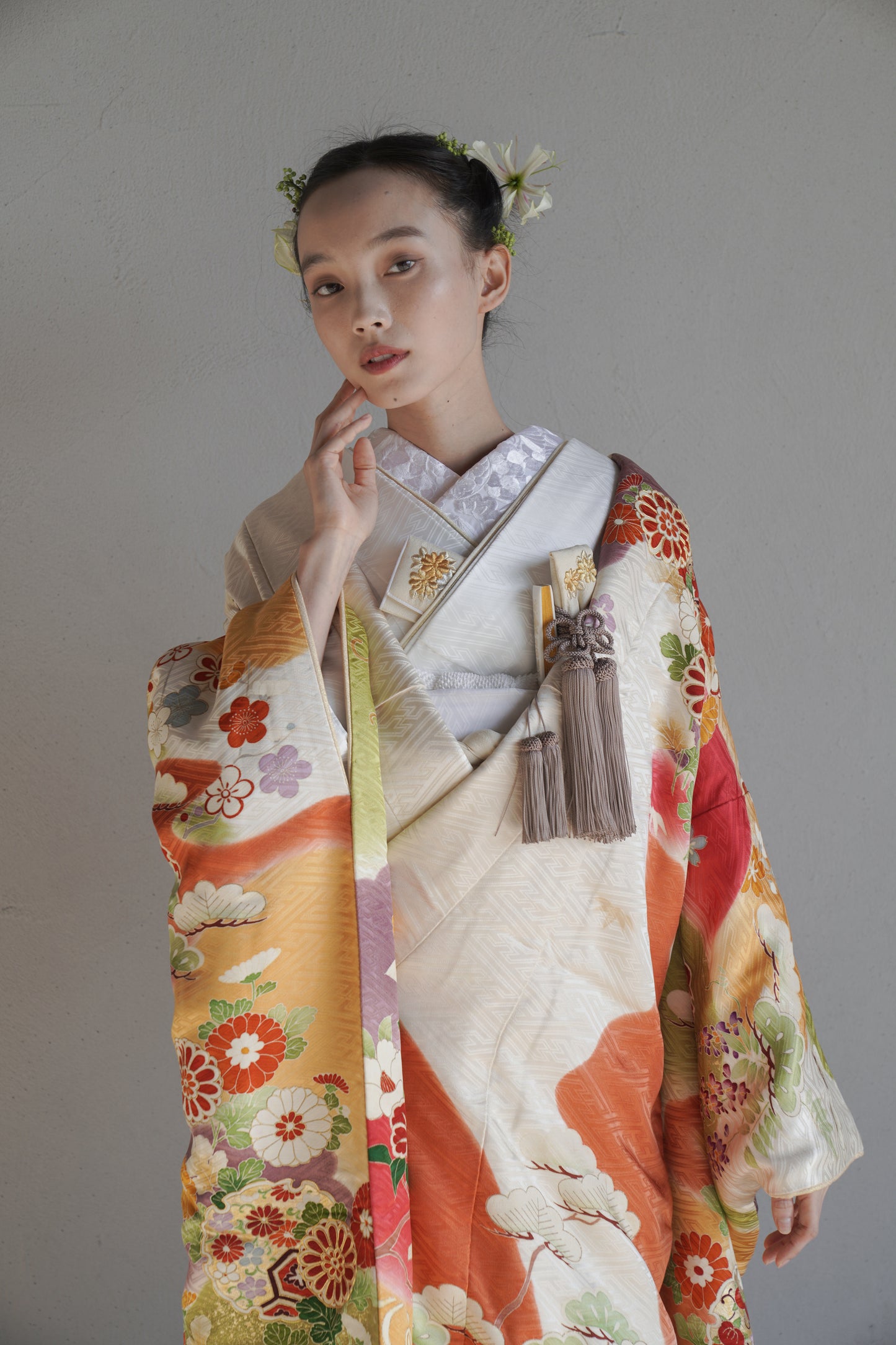 彩雲に花の祝宴【結婚式 和装 色打掛 レンタル】