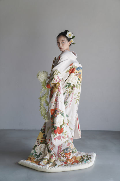 白花の綾【結婚式 和装 色打掛 レンタル】