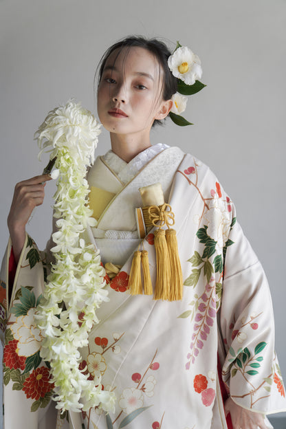白花の綾【結婚式 和装 色打掛 レンタル】