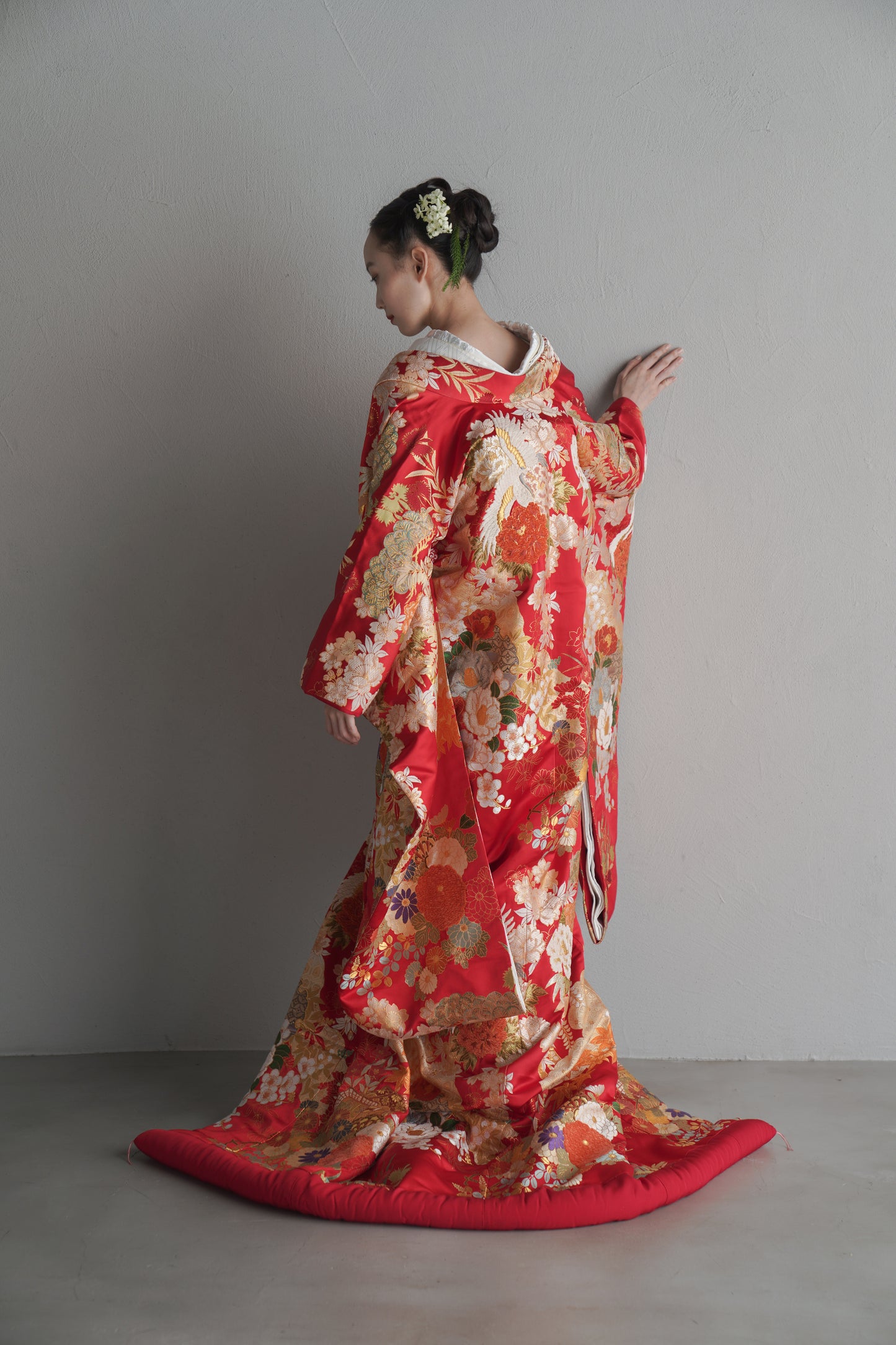 紅寿百花【結婚式 和装 色打掛 レンタル】
