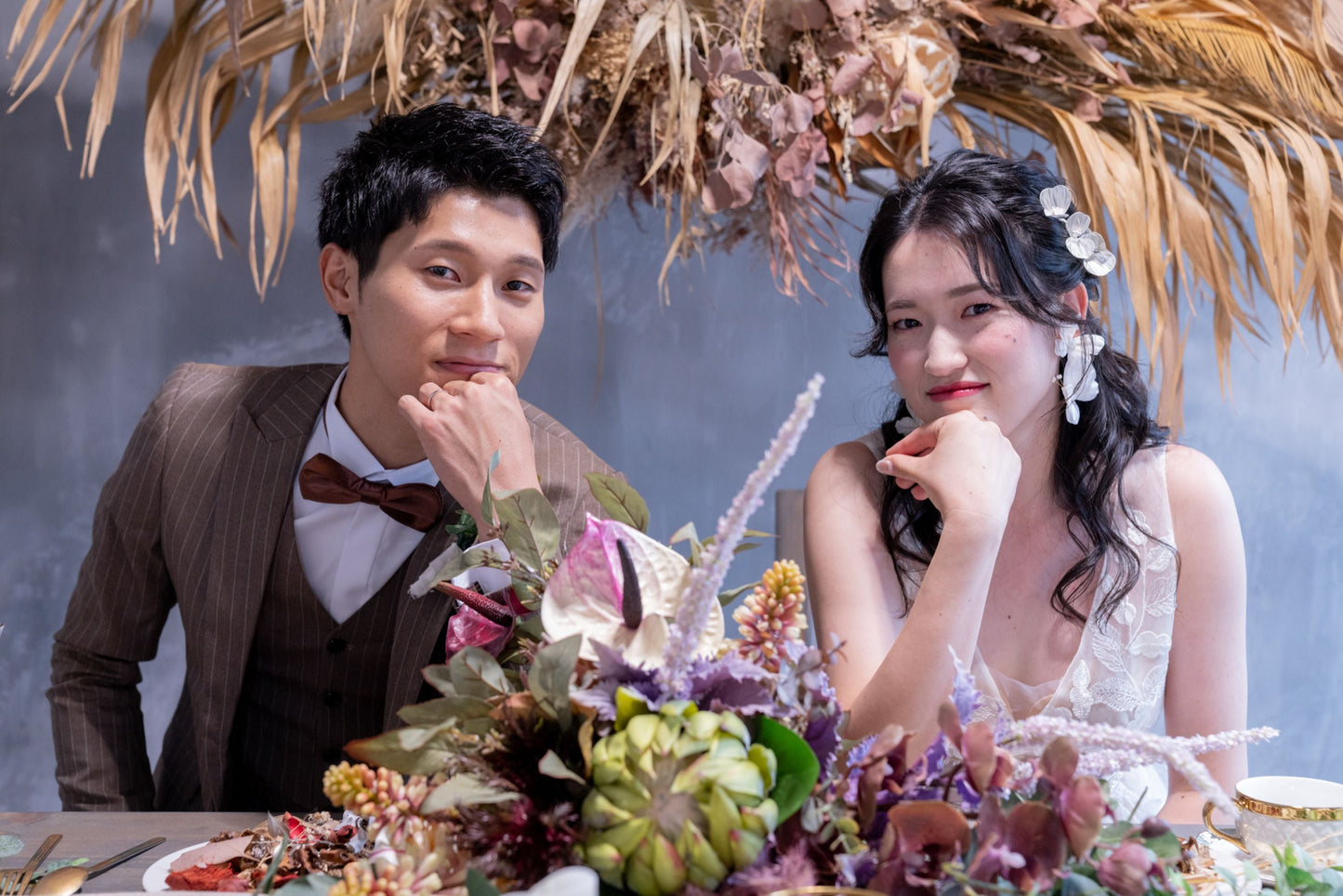 【造花 レンタルブーケ】プロテアブーケ 【結婚式 フラワー 造花 ブーケ ブートニア レンタル】