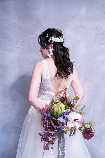 【造花 レンタルブーケ】プロテアブーケ 【結婚式 フラワー 造花 ブーケ ブートニア レンタル】