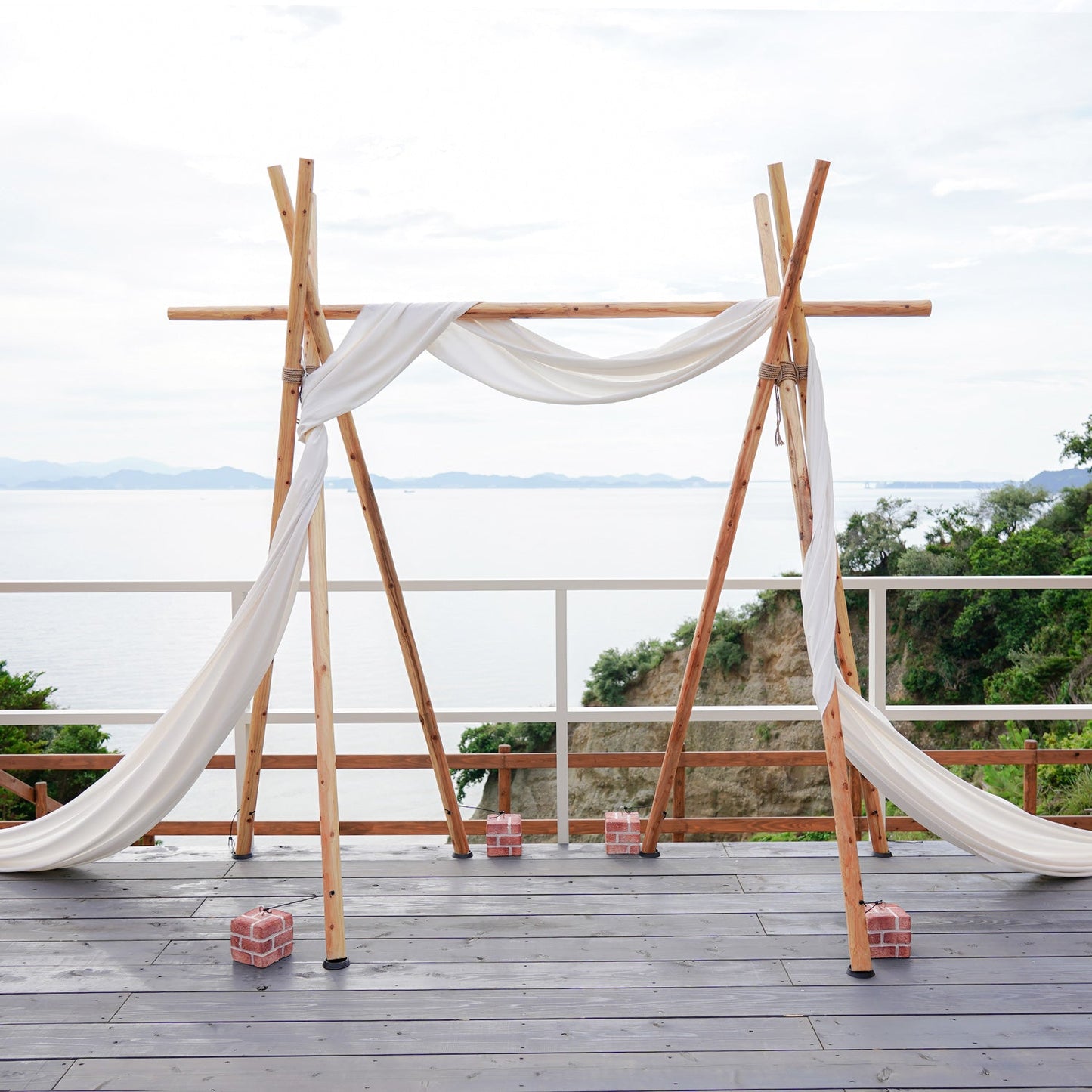 【レンタル・関西エリア】祭壇・高砂(木・花装飾・重りセット)【結婚式 フラワー 会場装花】