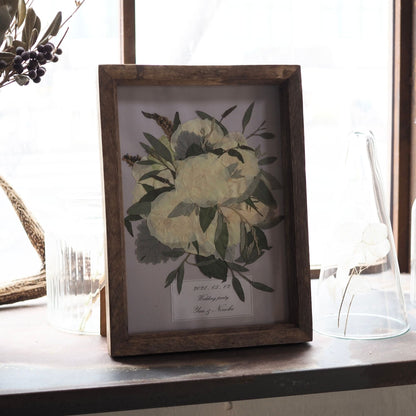 pressed flower A4(押し花 生花から加工するフルオーダーメイド)【結婚式 フラワー ブーケ保存 アフターブーケ】