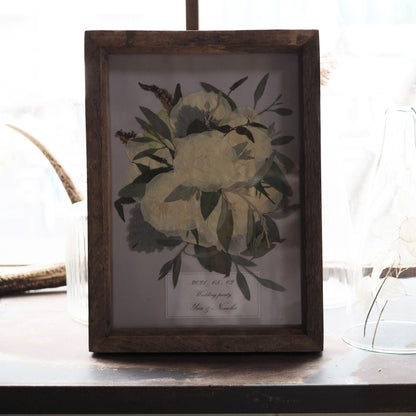 pressed flower A4(押し花 生花から加工するフルオーダーメイド)【結婚式 フラワー ブーケ保存 アフターブーケ】