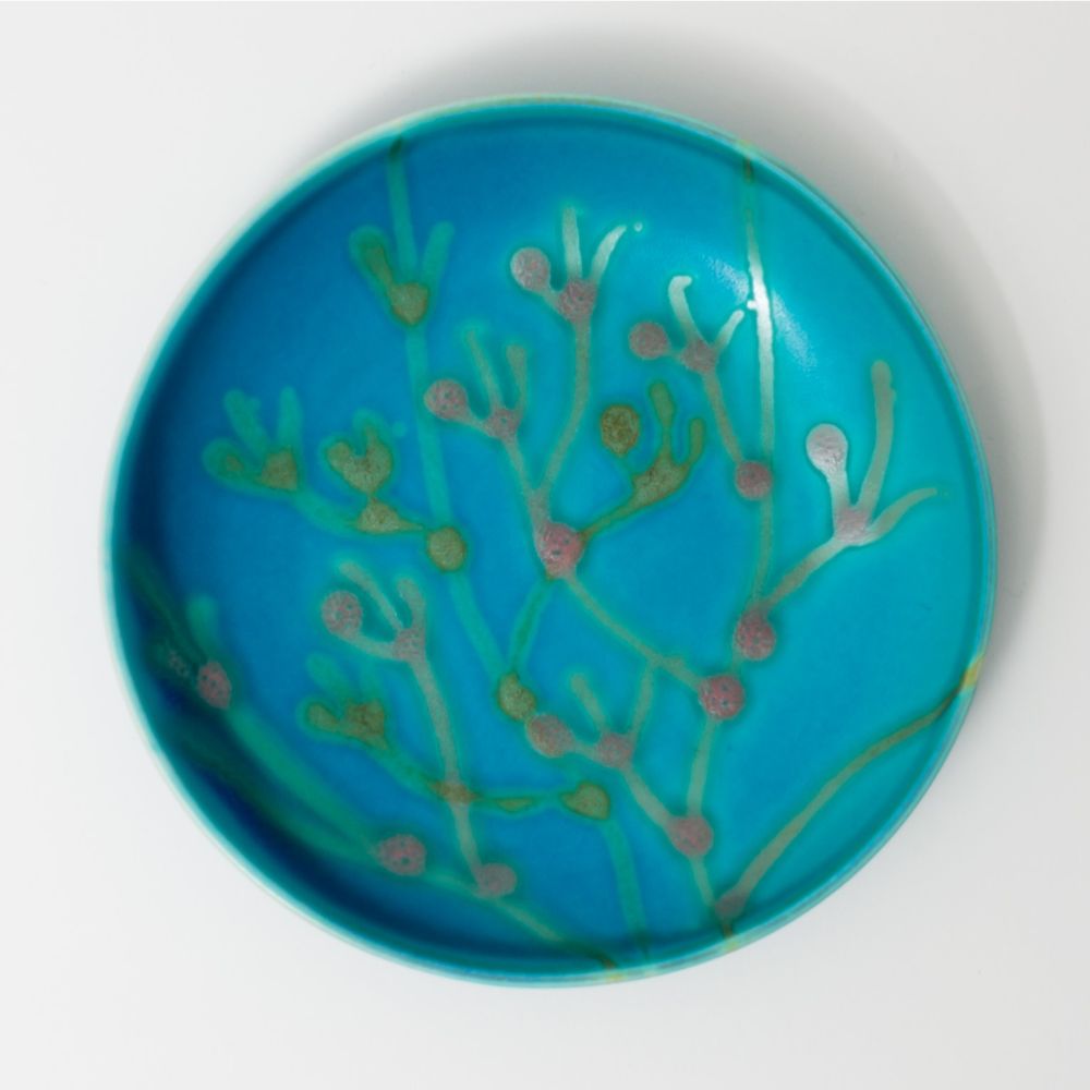 沖縄の海の縁起の珊瑚プレート/スカイブルー【結婚式 引き出物・ギフト】