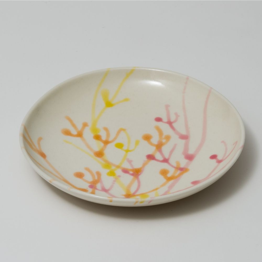 沖縄の海と縁起の良い珊瑚プレート/サンディーホワイト 【結婚式 ギフト 引き出物 食器類】