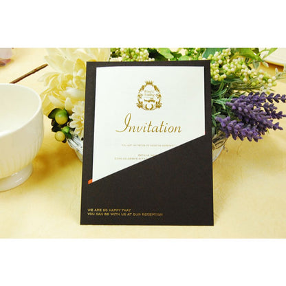 招待状セット ポケット ブラウン【結婚式 ペーパー 招待状】