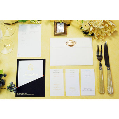 招待状セット ポケット ブラウン【結婚式 ペーパー 招待状】