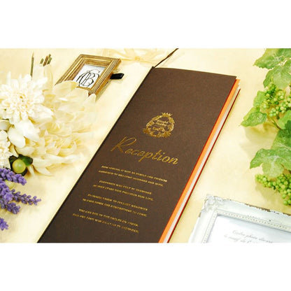 席次表A3サイズ ポケット ブラウン【結婚式 ペーパー 席次表】