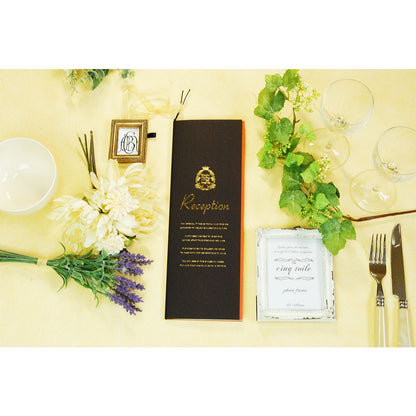 席次表A3サイズ ポケット ブラウン【結婚式 ペーパー 席次表】