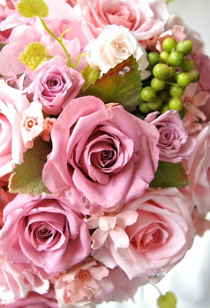 【プリザーブド】オーダーメイド[ラウンドブーケセット] 【結婚式 フラワー ドライフラワー ブーケ ブートニア オーダーメイド】