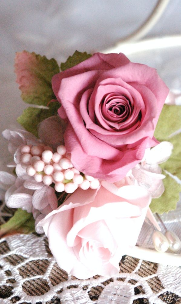 【プリザーブド】オーダーメイド[ラウンドブーケセット] 【結婚式 フラワー ドライフラワー ブーケ ブートニア オーダーメイド】