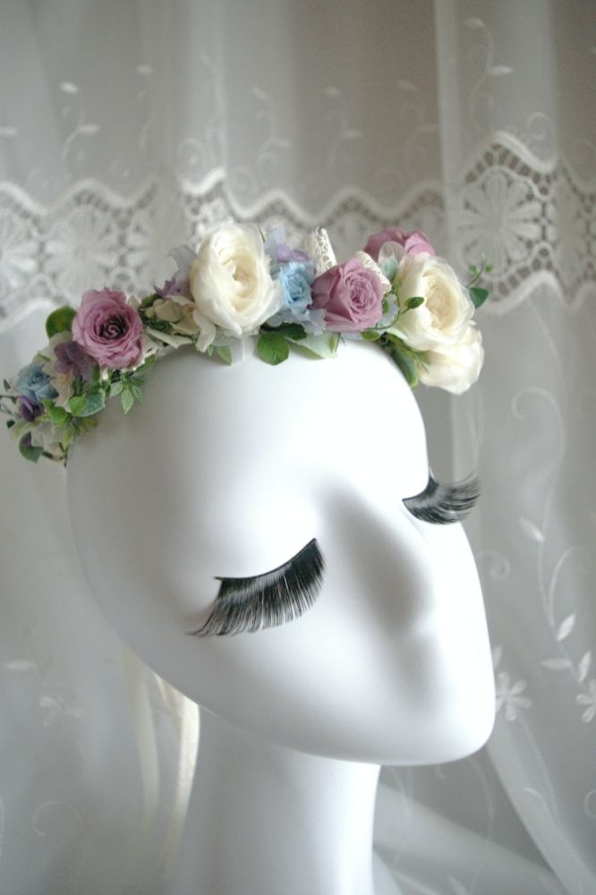 【プリザーブド】オーダーメイド[花冠]ブライダルアクセサリー 【結婚式 ヘアアクセサリー オーダーメイド】